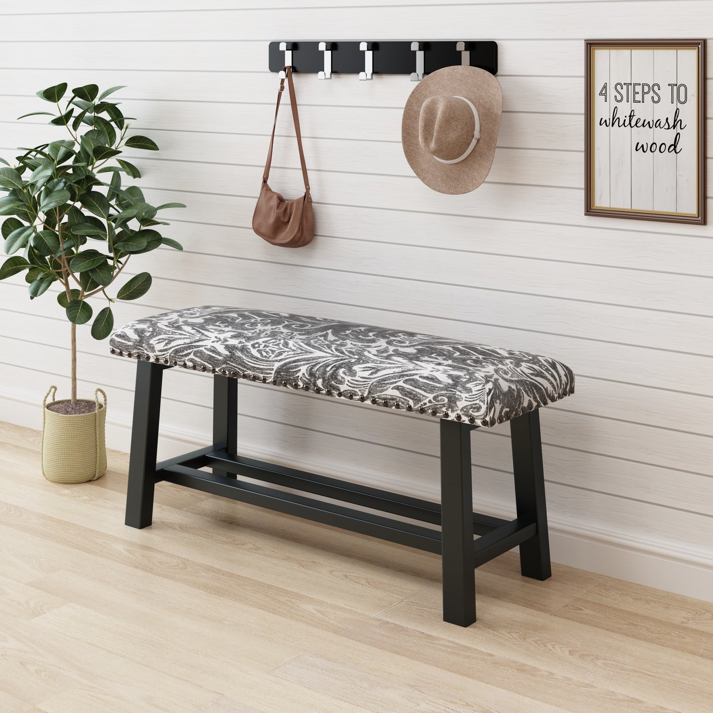 Napa Modern Linen Upholstered Bench