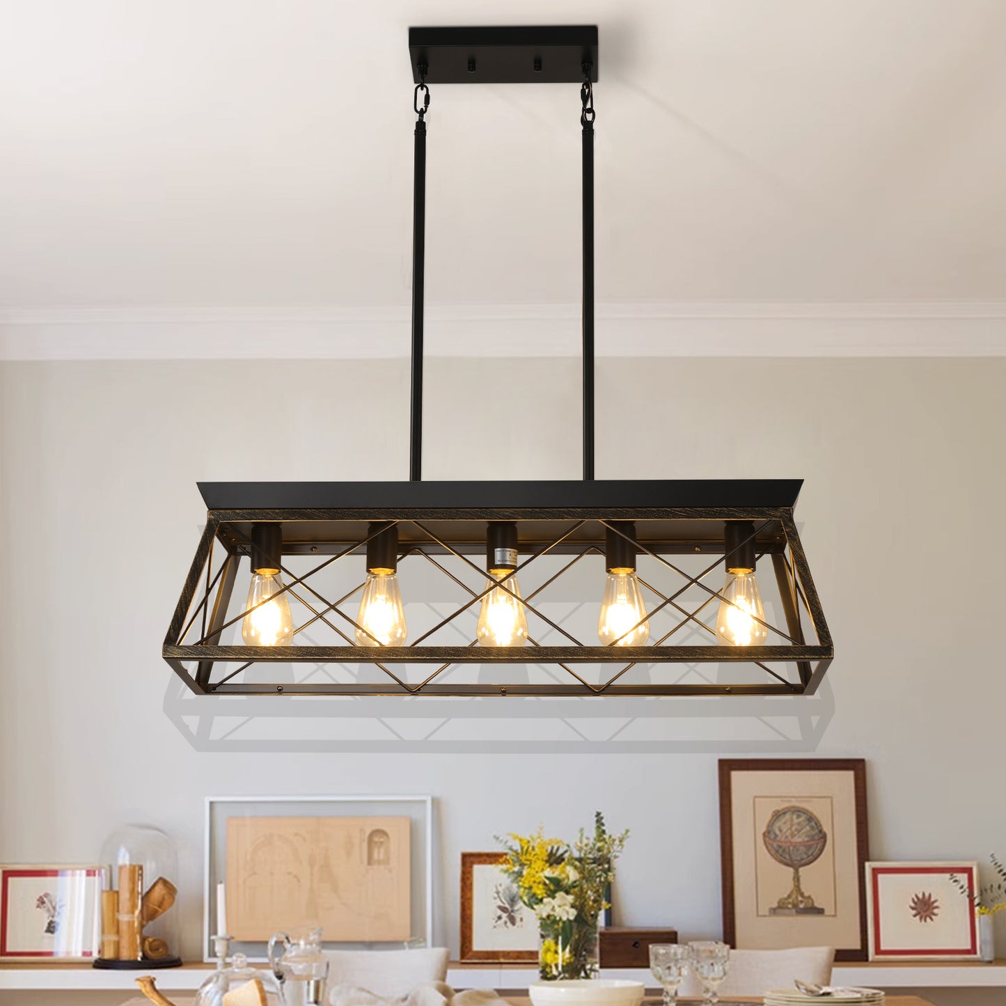 Luz Industrial Rectangular Island Light