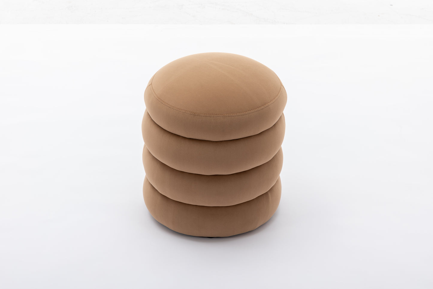 Ghivi Contemporary Velvet Round Footrest Ottoman