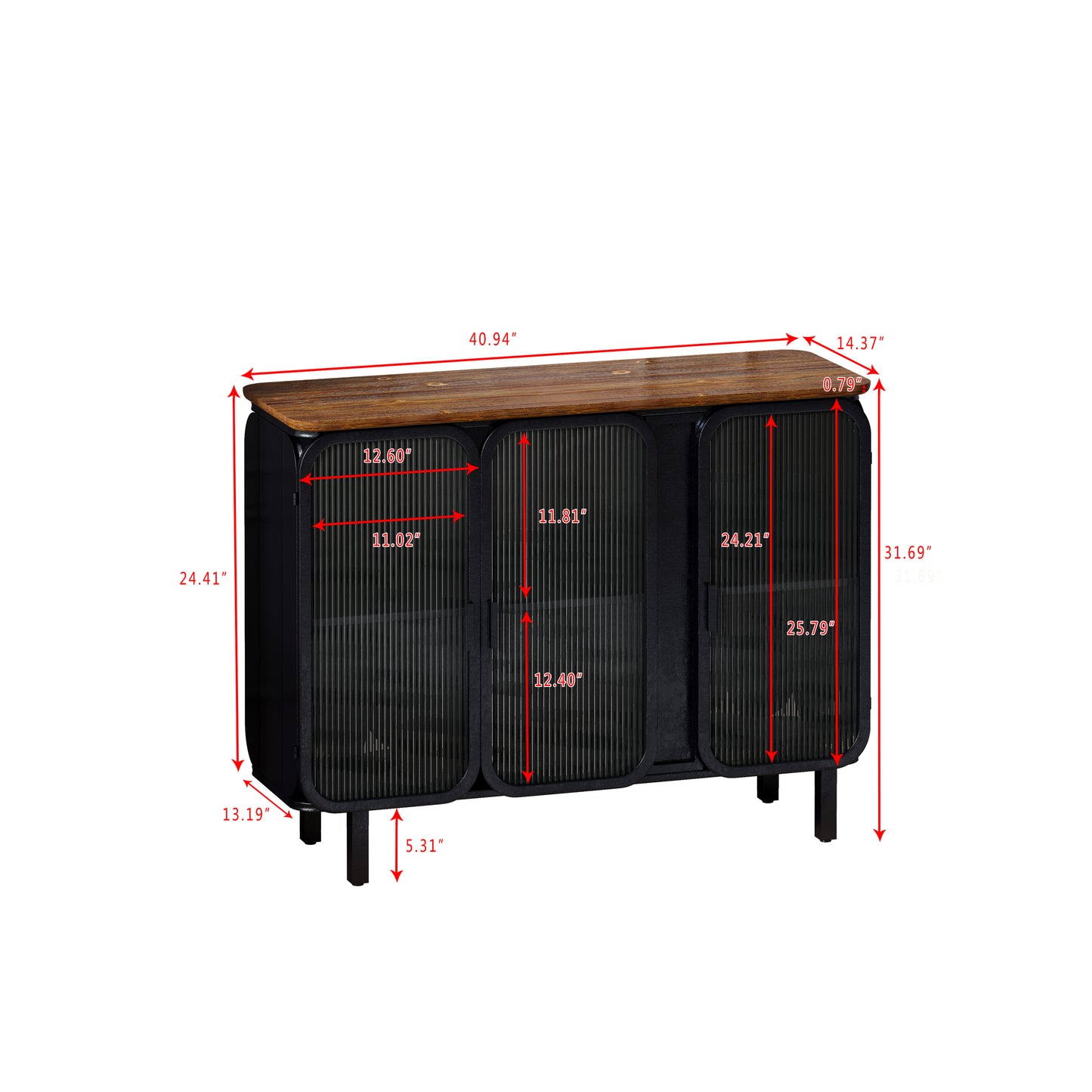 Sonoma Modern Glass Storage Cabinet