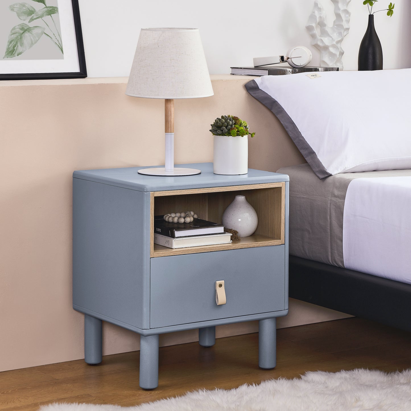 Jiron Modern Compact Drawer Table