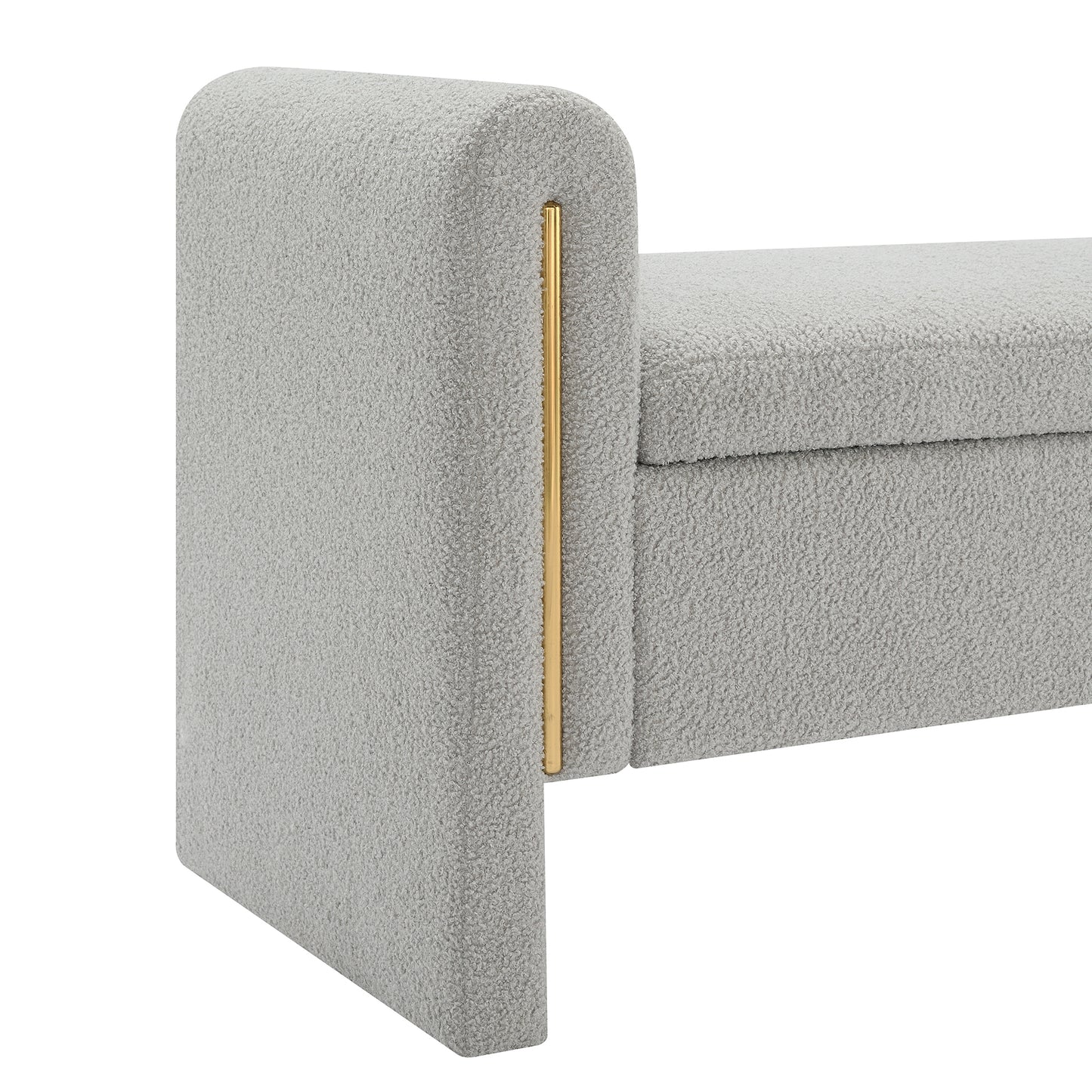 Warmsprings Modern Upholstered Storage Bench