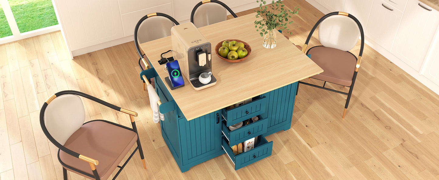 Cleo Modern Rolling Kitchen Cart