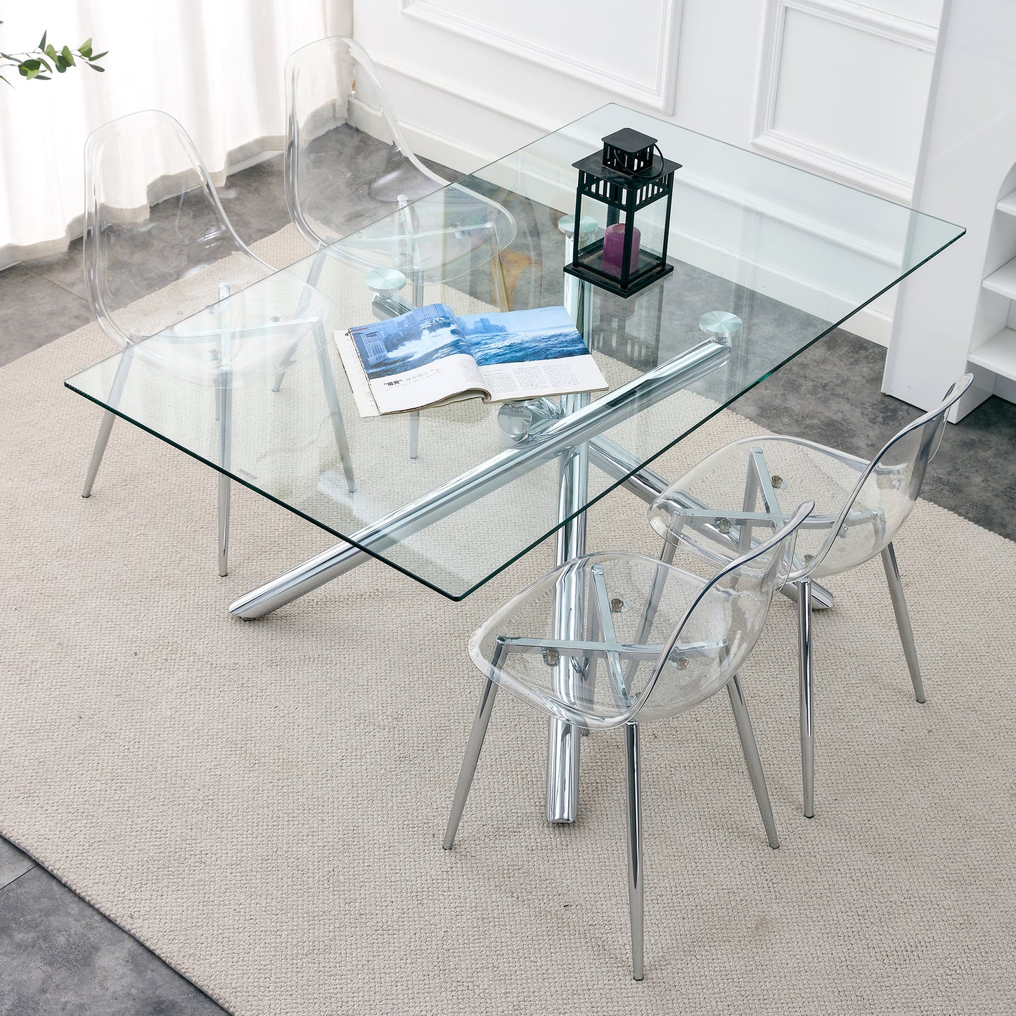 Fitch Contemporary Crystal Dining Chairs