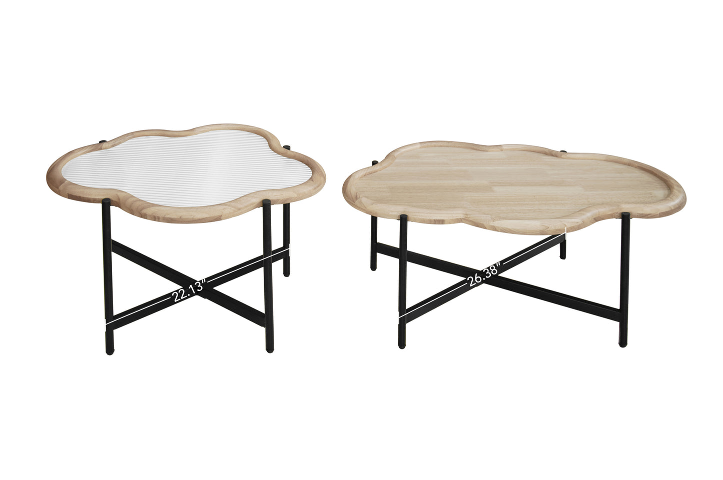 Silverleaf Contemporary Cloud Glass Coffee Table