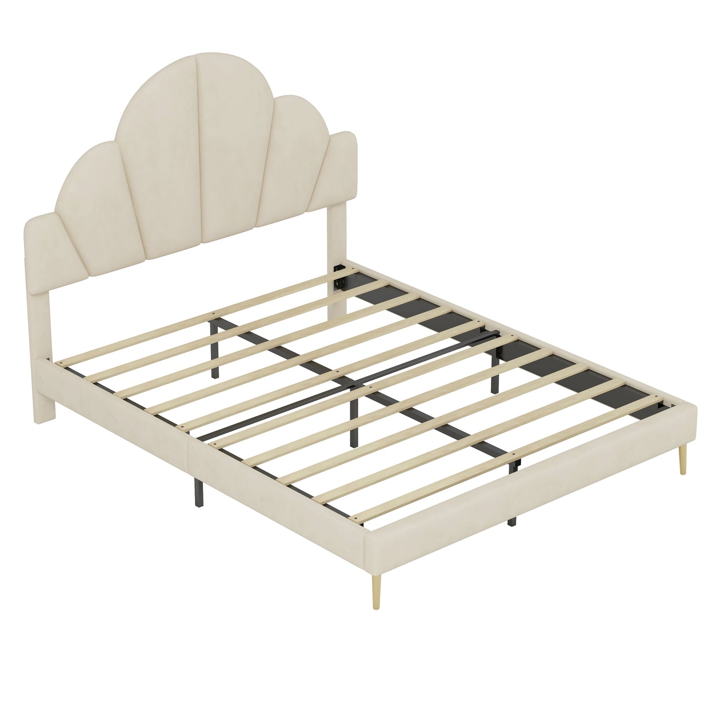 Somerset Modern Velvet Petal Bedroom Set