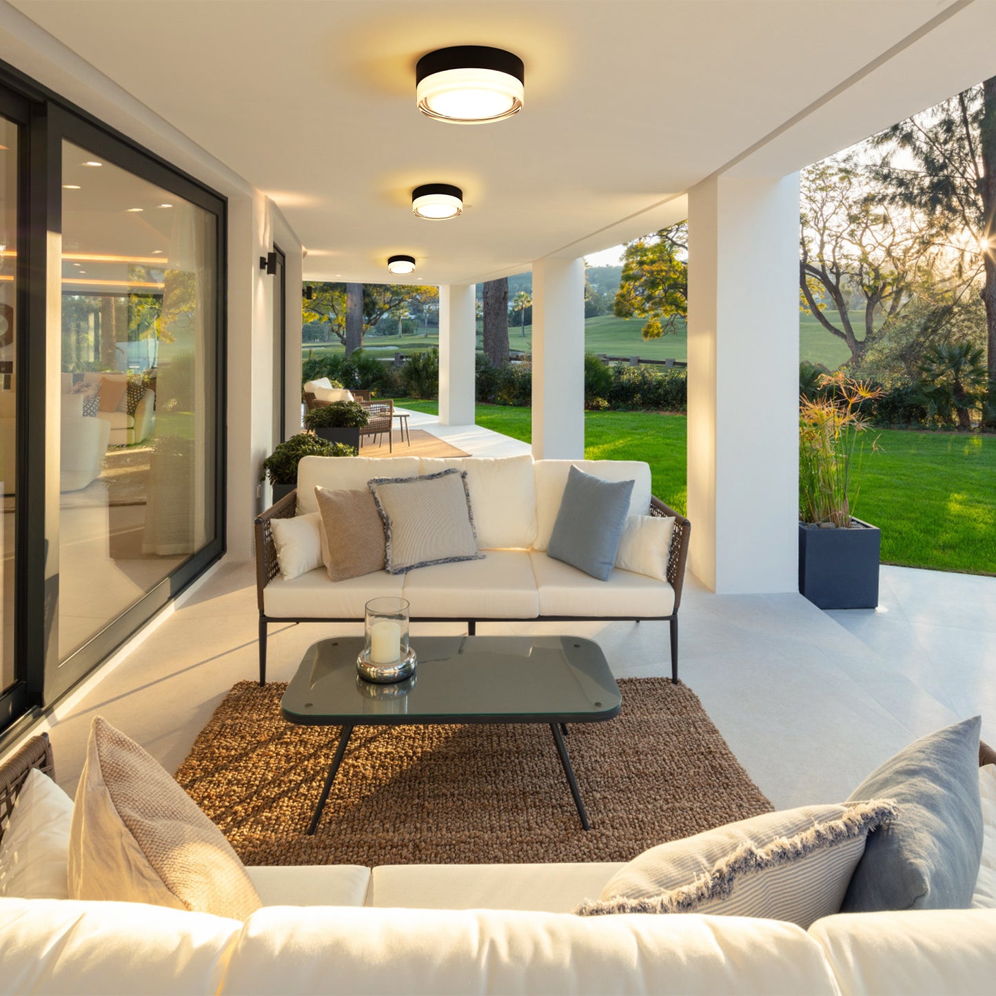 Irvington Modern Small Glass Ceiling Light