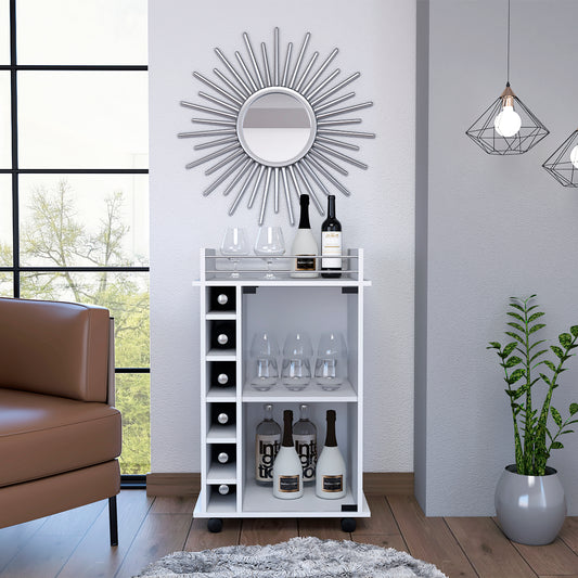 Ghivi Contemporary Roller Bar Cart