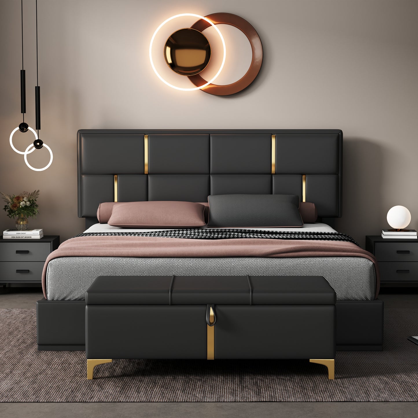Lula Modern Hydraulic Storage Bedroom Set