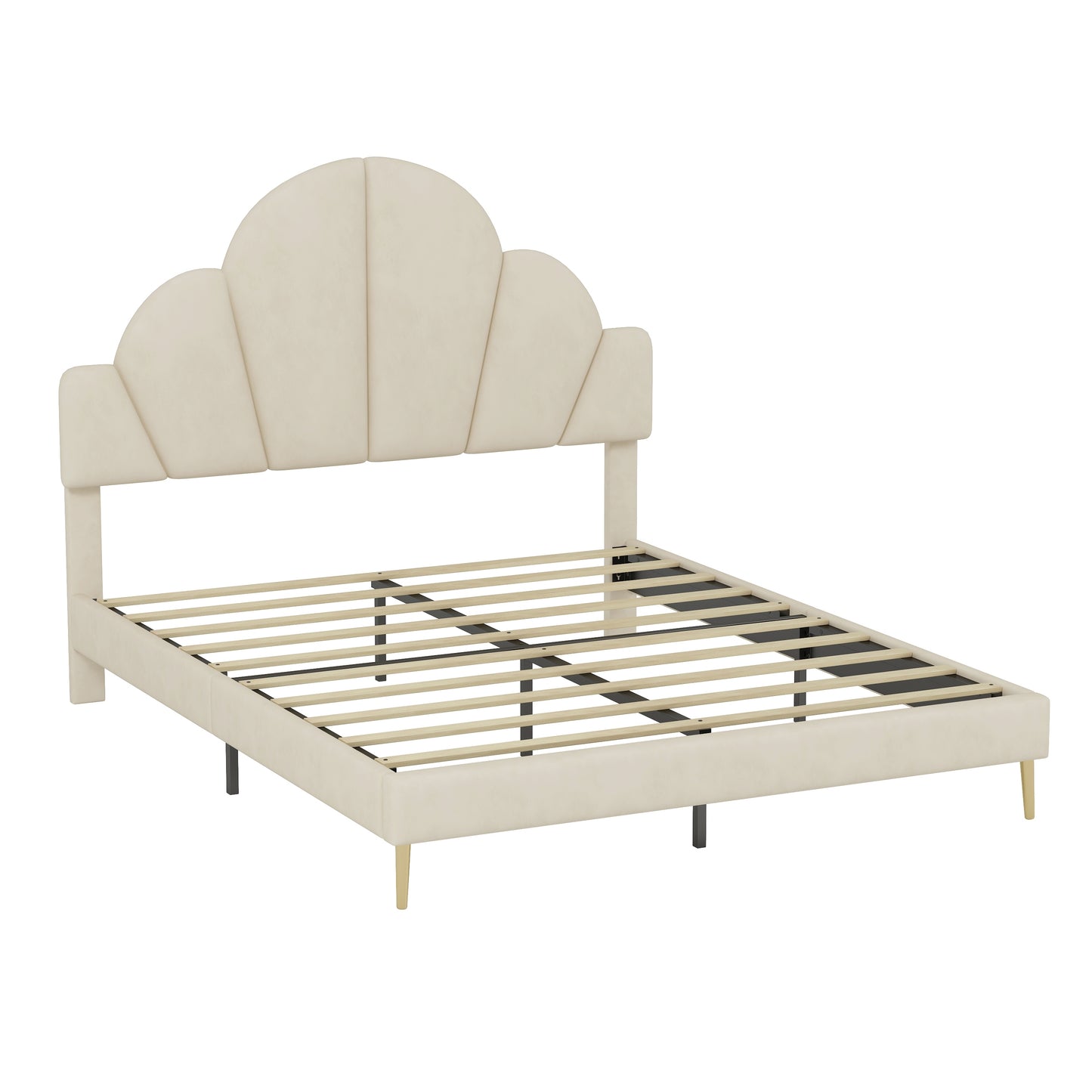 Somerset Modern Velvet Petal Bedroom Set