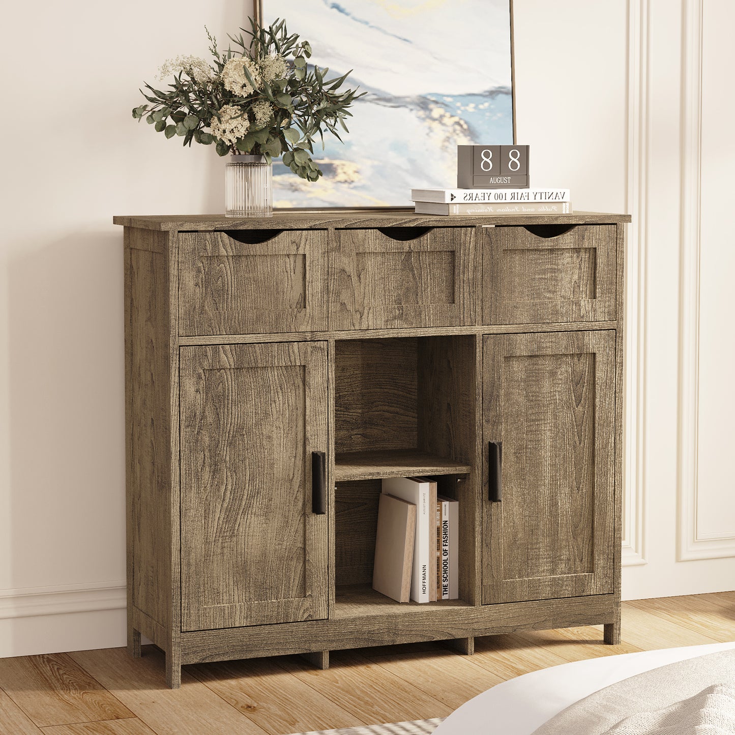 Fremont Craftsman Wooden Floor Storage Cabinet