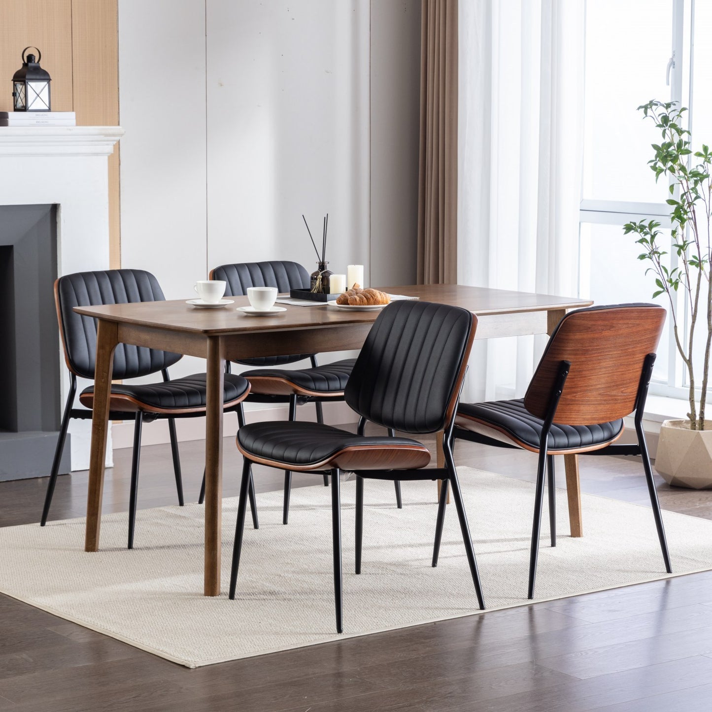 Irvington Mid-Century Retro Faux Dining Chairs