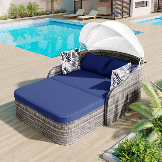 Oakridge Modern Canopy Sunbed Daybed