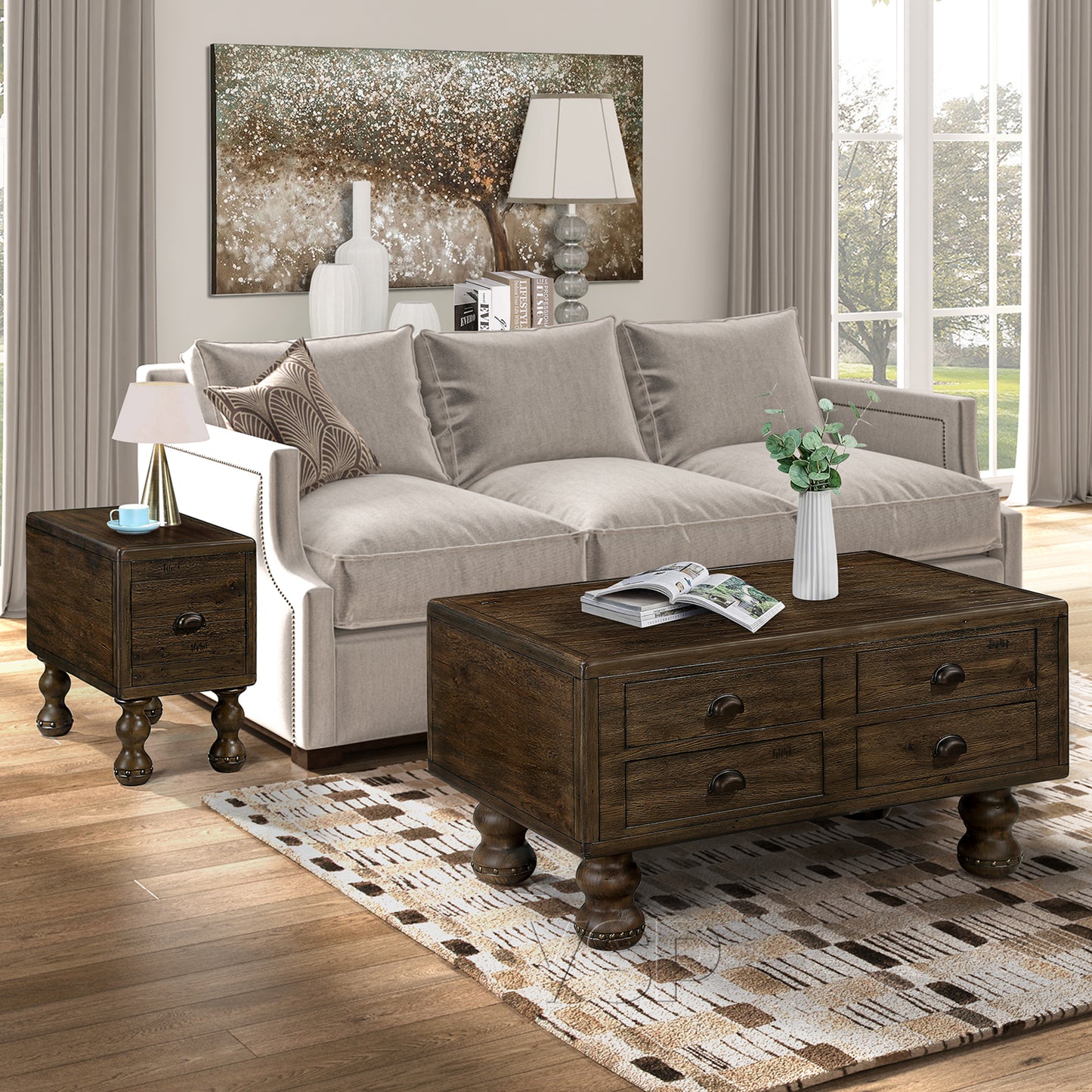 Niles Craftsman Solid Wood Side Table