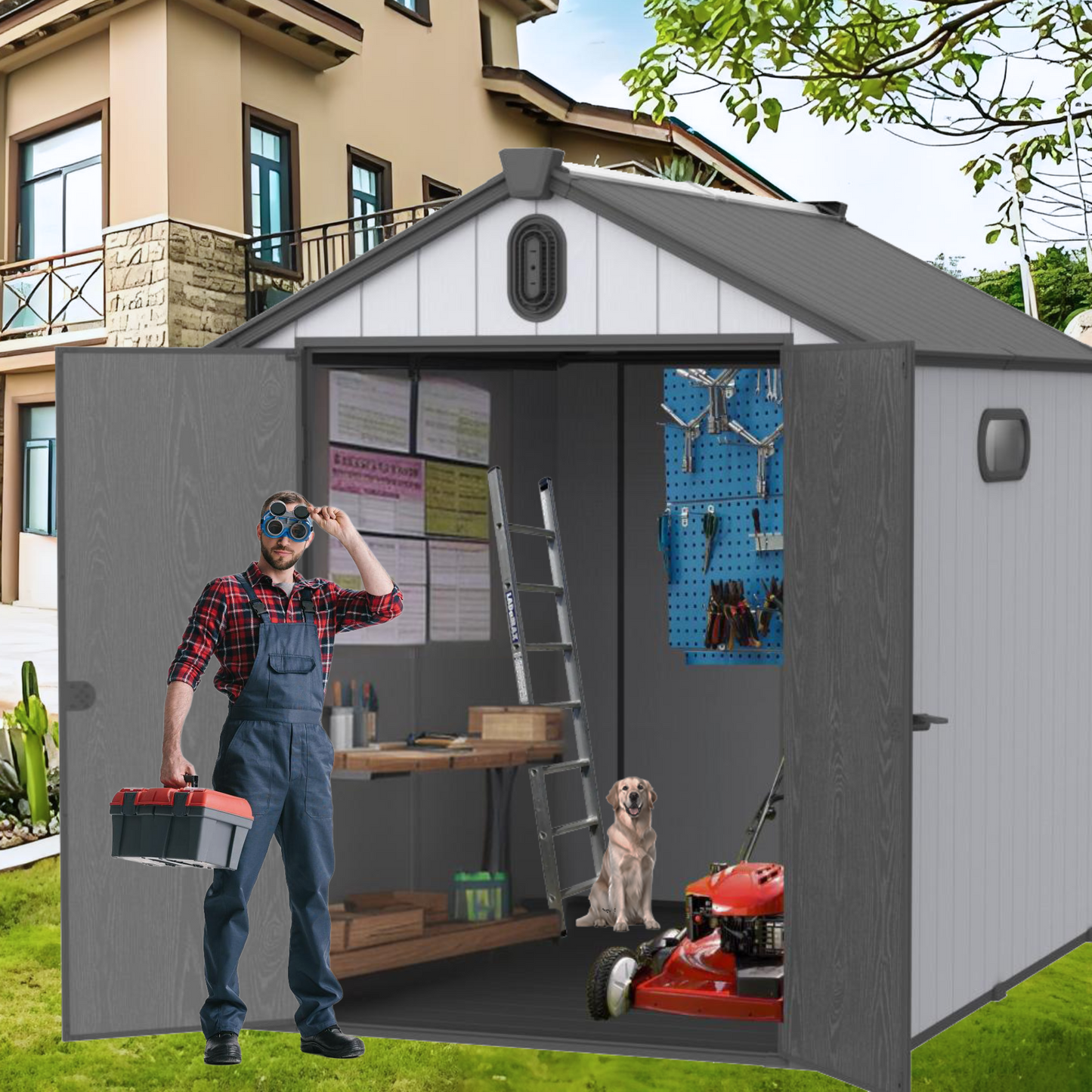Lazzareschi Modern Spire Resin Storage Shed