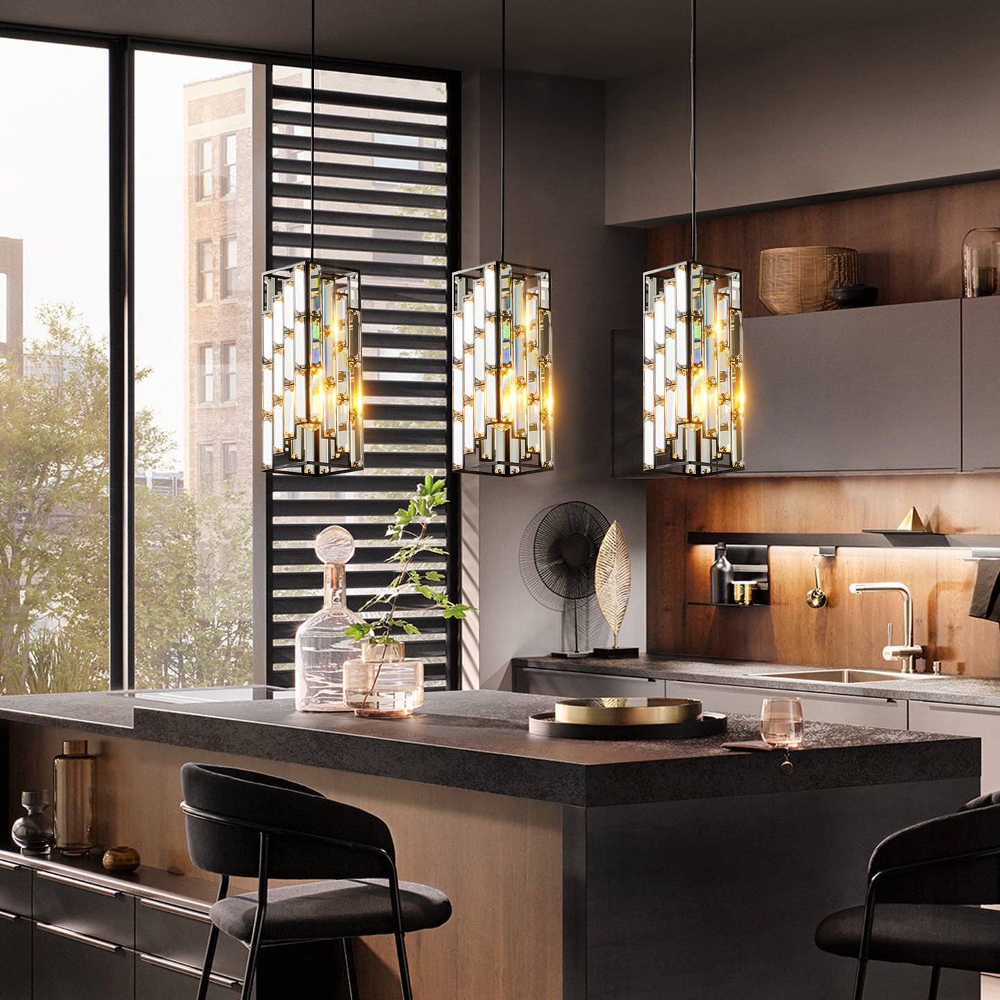 Somerset Contemporary Pendant Light Set