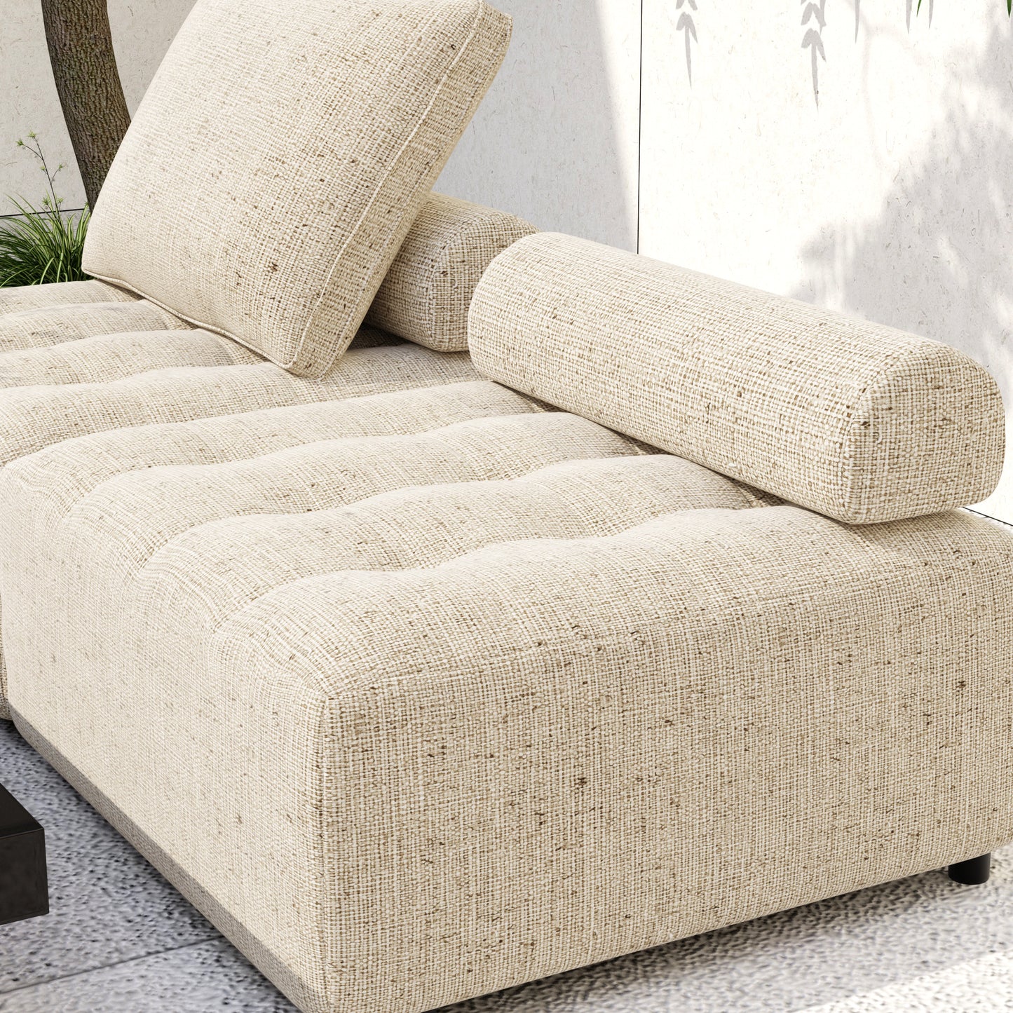 Justo Modern Aluminum Outdoor Sofa