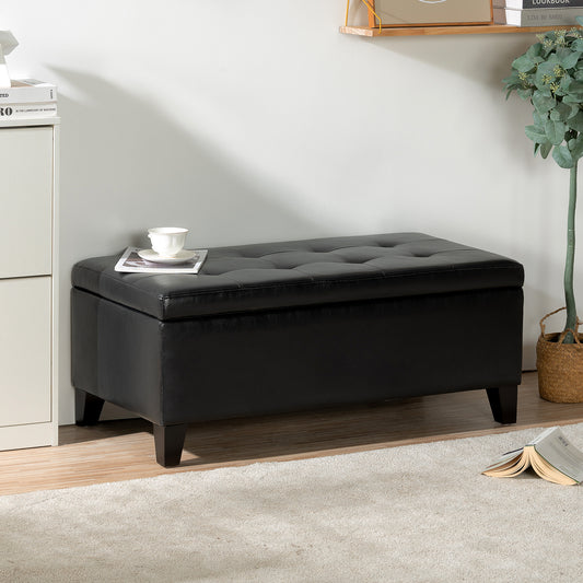 Justo Modern Faux Leather Ottoman