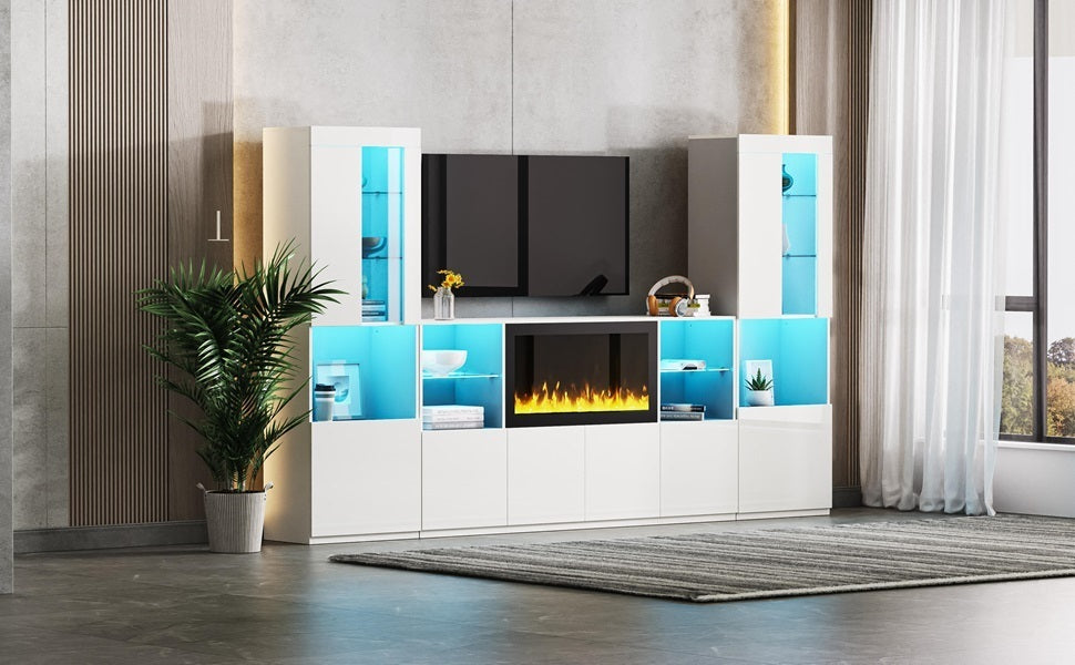 Eda Modern High Gloss Entertainment Center