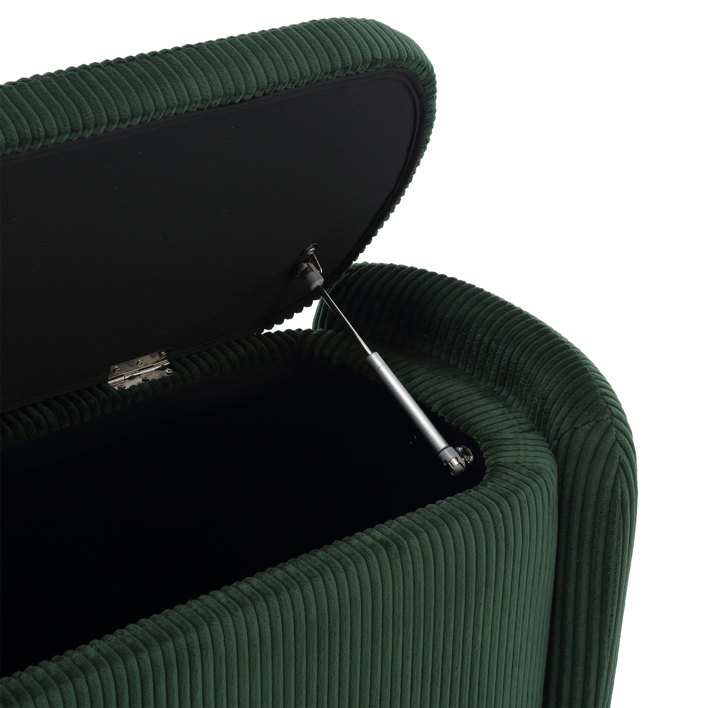 Elmcrest Contemporary Emerald Storage Ottoman