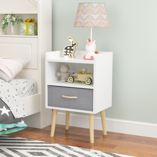 Jiron Contemporary Fabric Drawer Nightstand