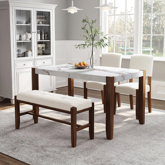 Lazzareschi Modern Marble Dining Set
