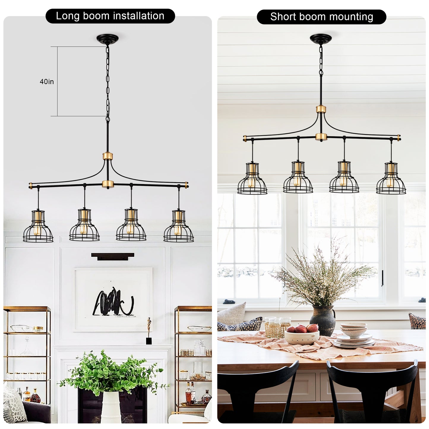 Jiron Industrial Farmhouse Linear Chandelier