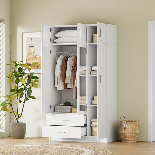 Elmcrest Contemporary Classic Mirror Wardrobe