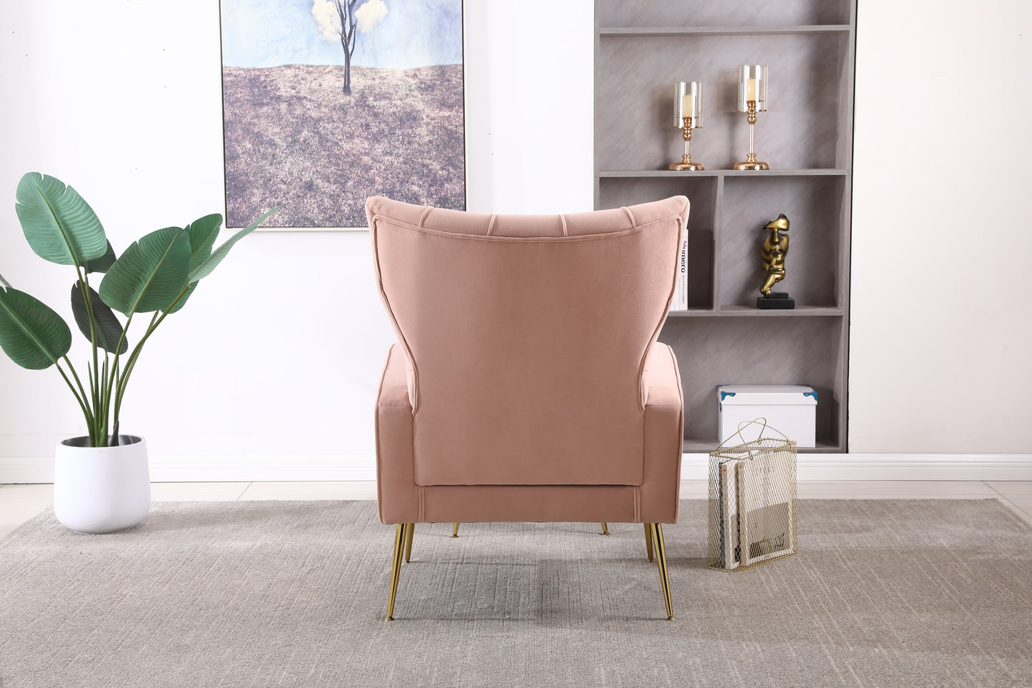Silverleaf Contemporary Velvet Accent Armchair
