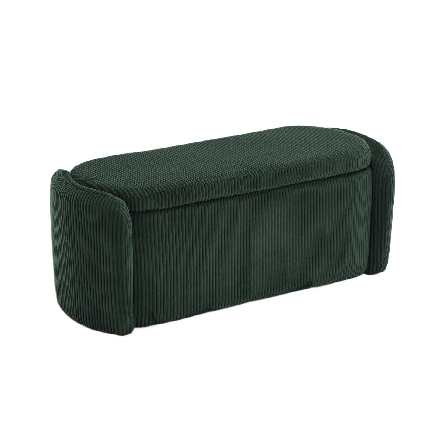 Elmcrest Contemporary Emerald Storage Ottoman