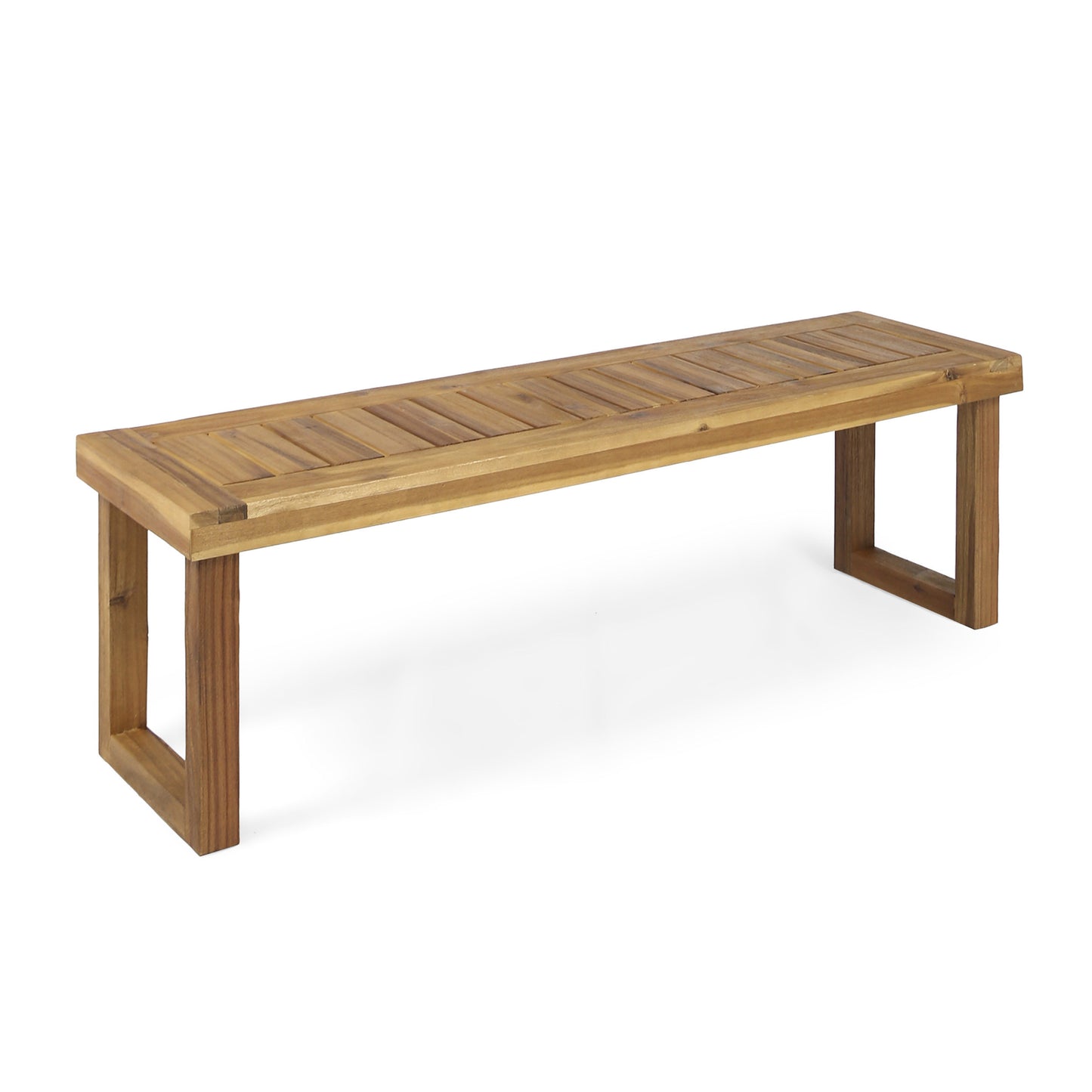 Irvington Craftsman Natural Wood Bench