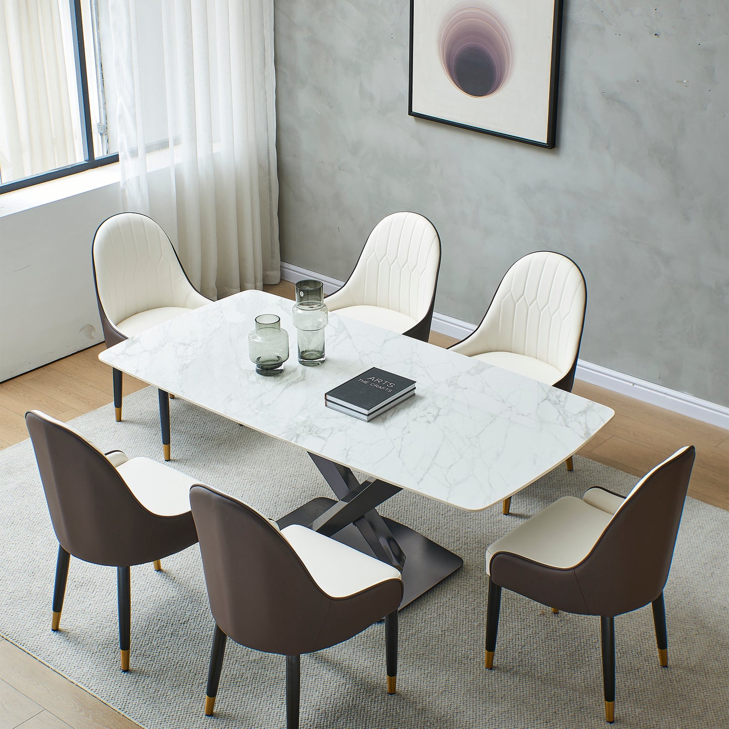 Somerset Modern Aspen Stone Dining Table