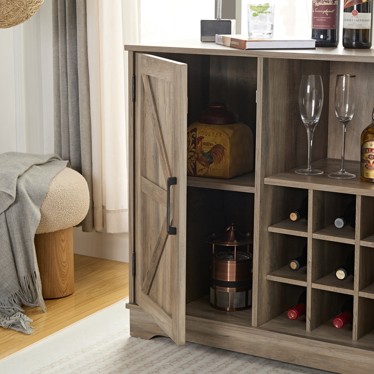 Oakridge Craftsman Farmhouse Bar Cabinet