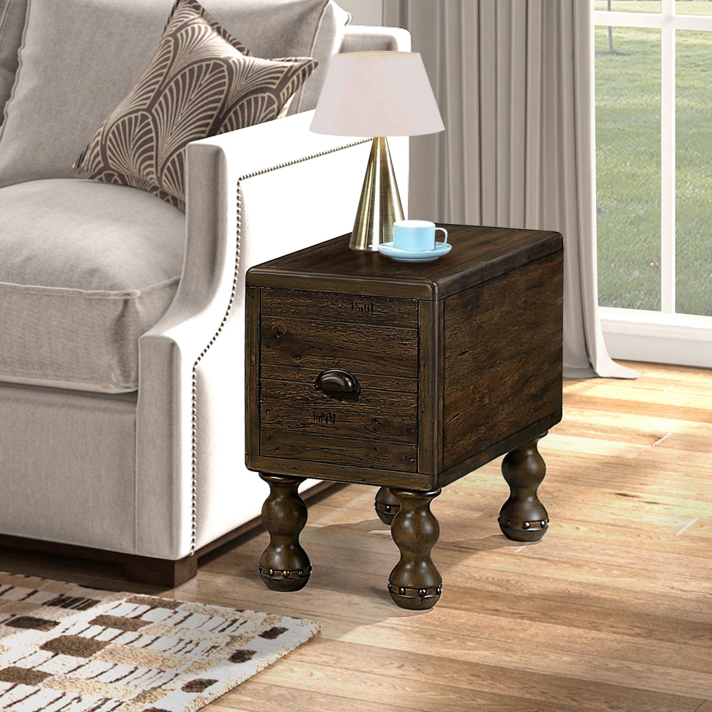 Niles Craftsman Solid Wood Side Table