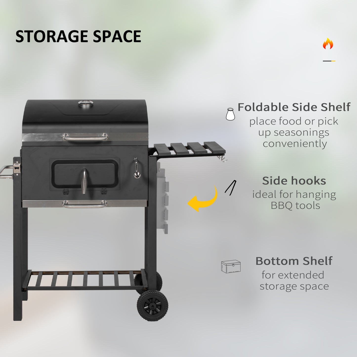 Elmcrest Industrial Portable Charcoal Grill