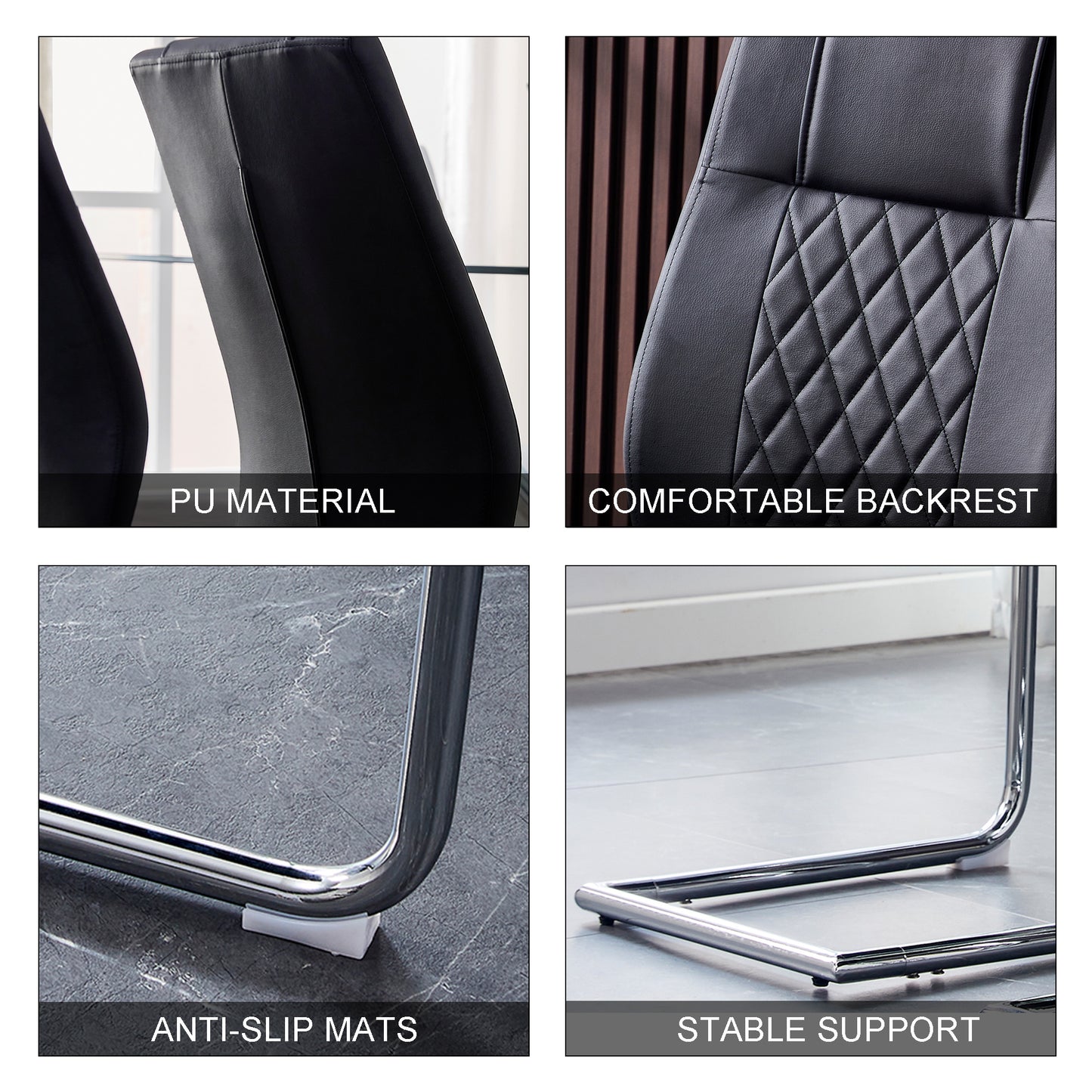 Eda Modern Faux Leather Chairs