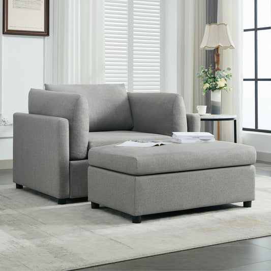 Jiron Modern Armchair with Ottoman