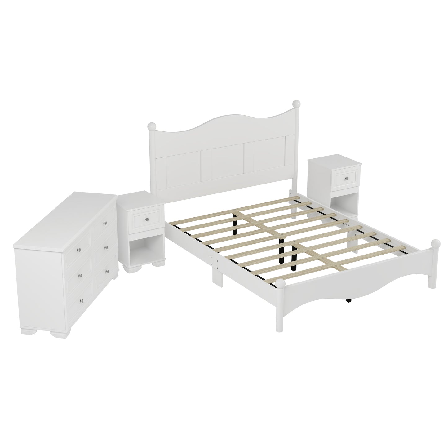 Elmcrest Mid-Century 4-Pieces Elegant Bedroom Sets