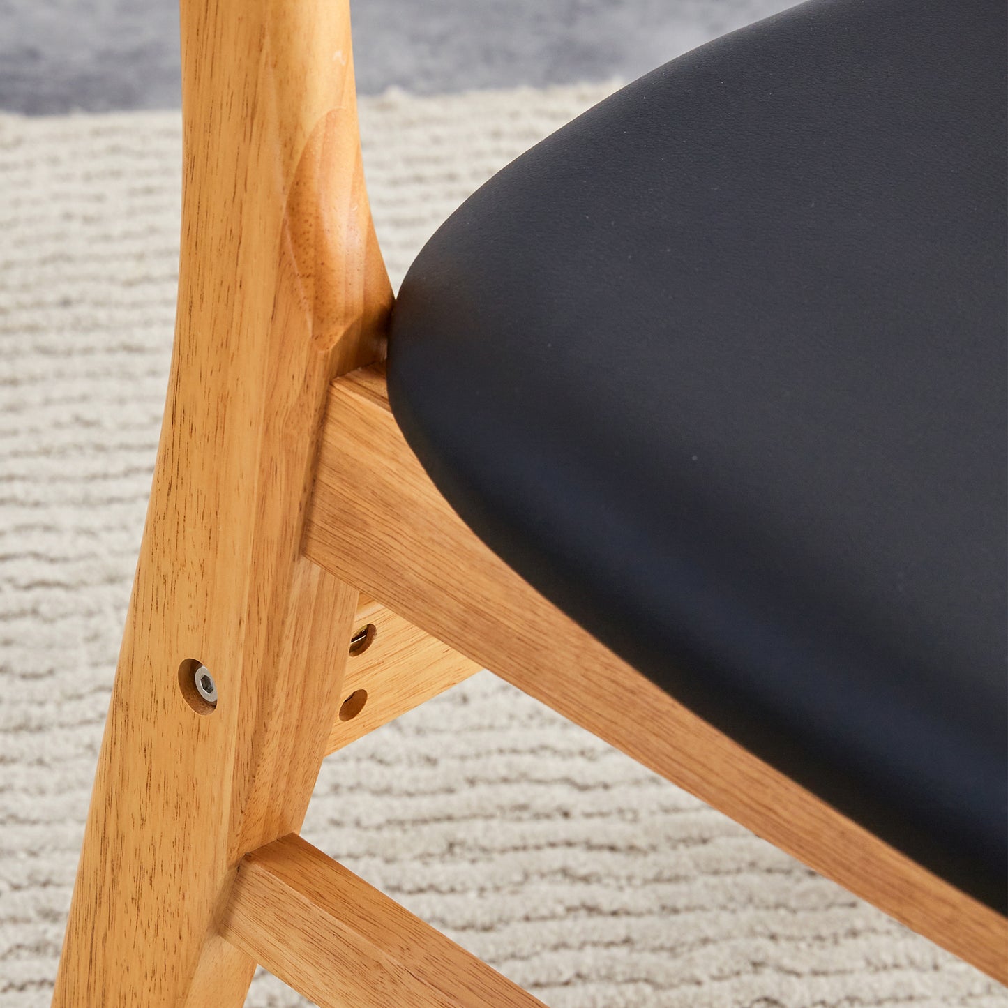Eda Mid-Century Solid Wood Dining Chair