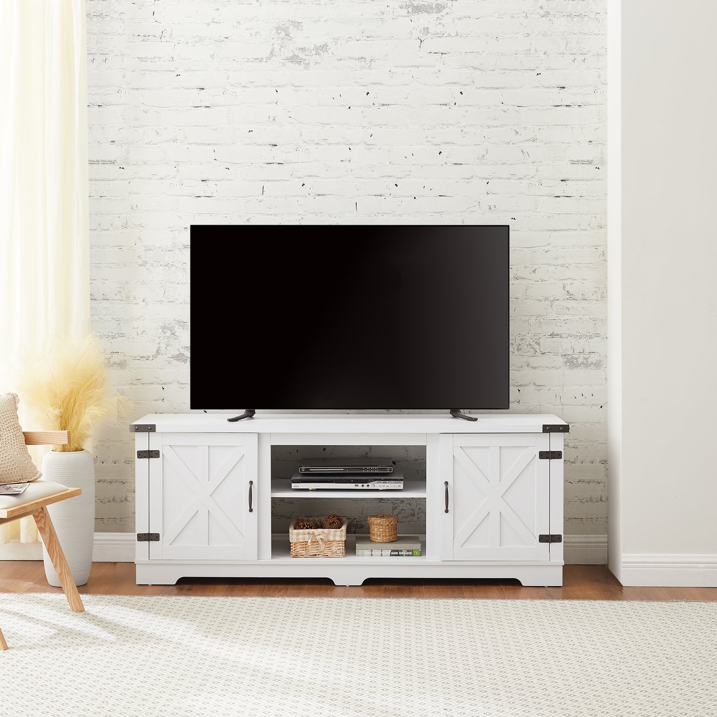 Fitch Modern Farmhouse Media Stand Entertainment