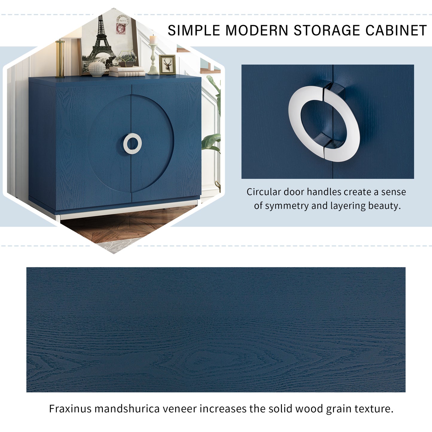 Luz Contemporary Storage Accent Entryway Cabinet