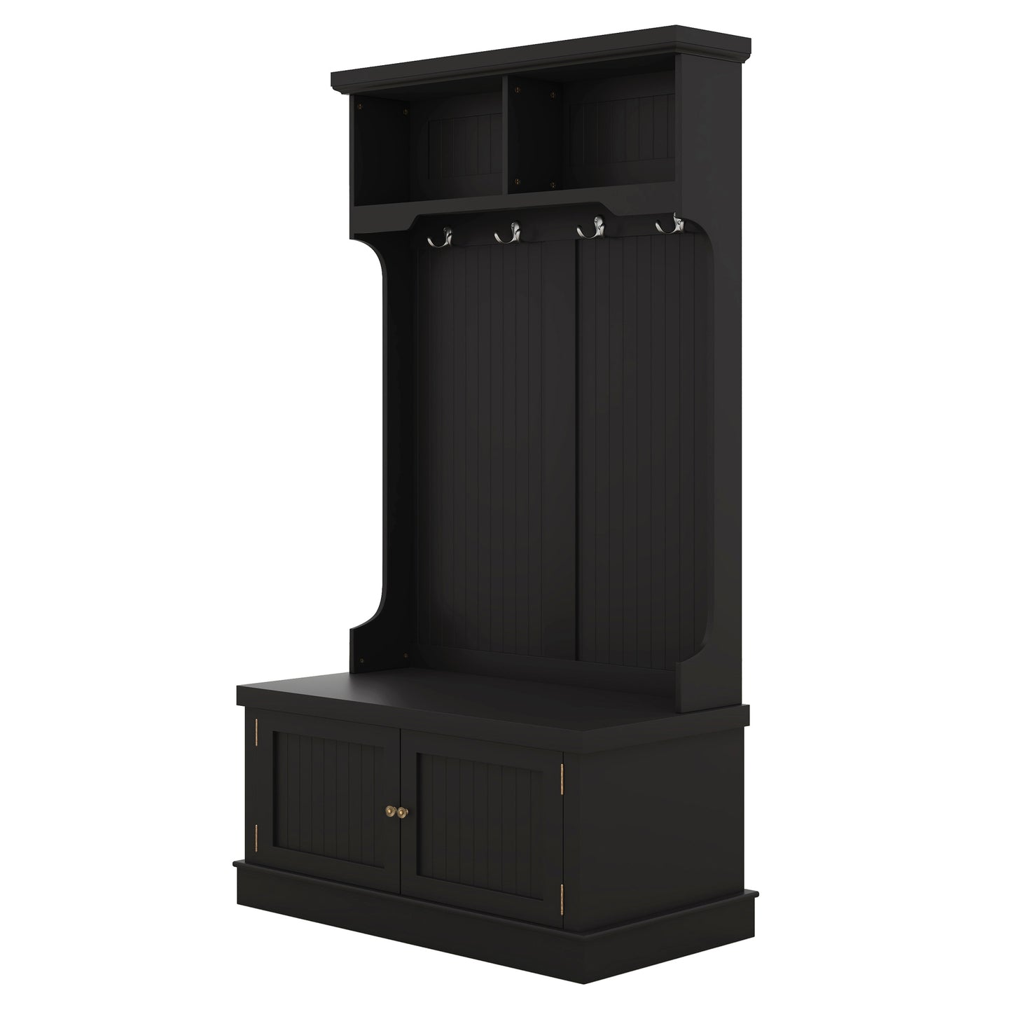 Niles Modern Storage Bench Coat Rack