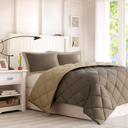 Warmsprings Contemporary Scotchgard Quilted Reversible Comforter