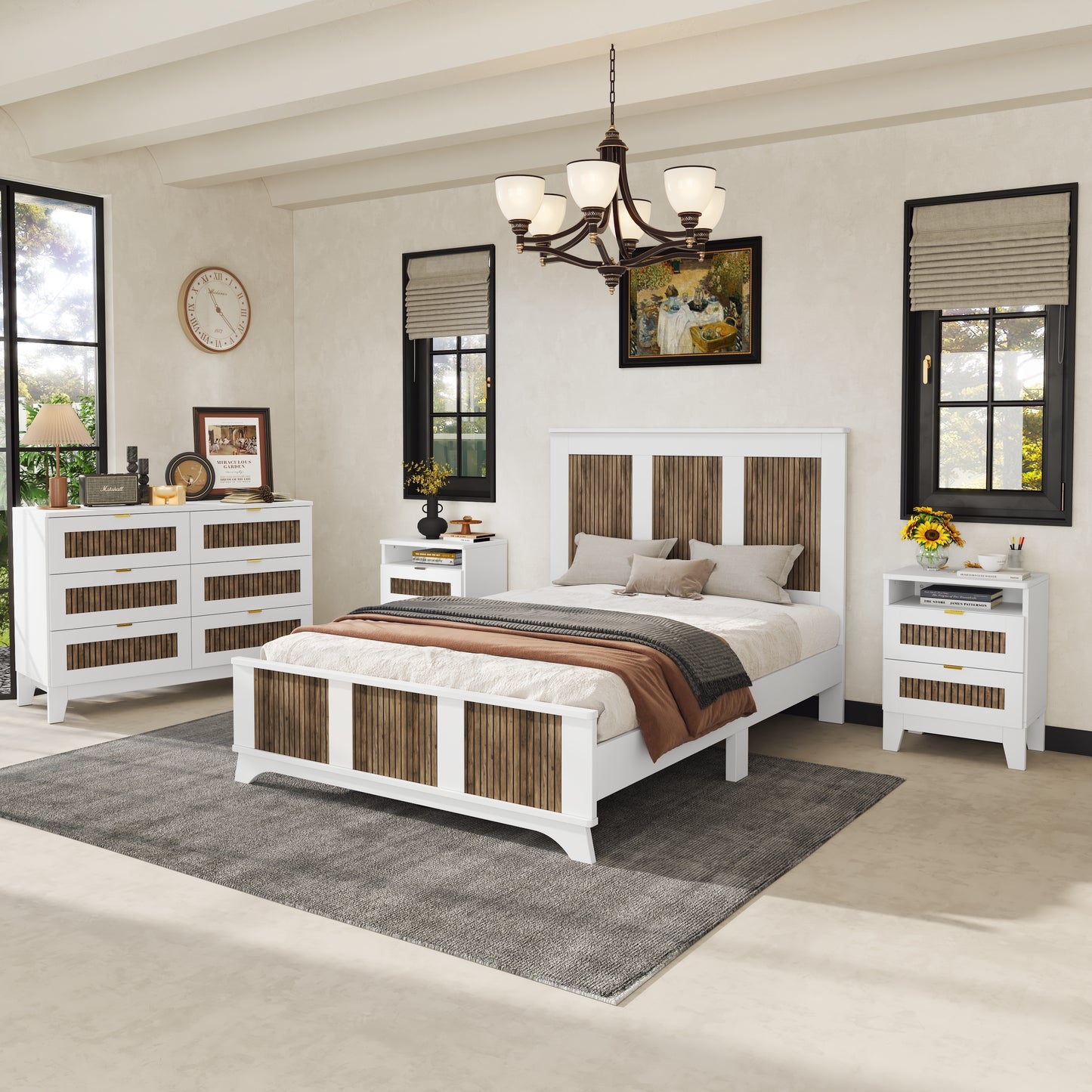 Calista Modern Farmhouse Classic Bedroom Set