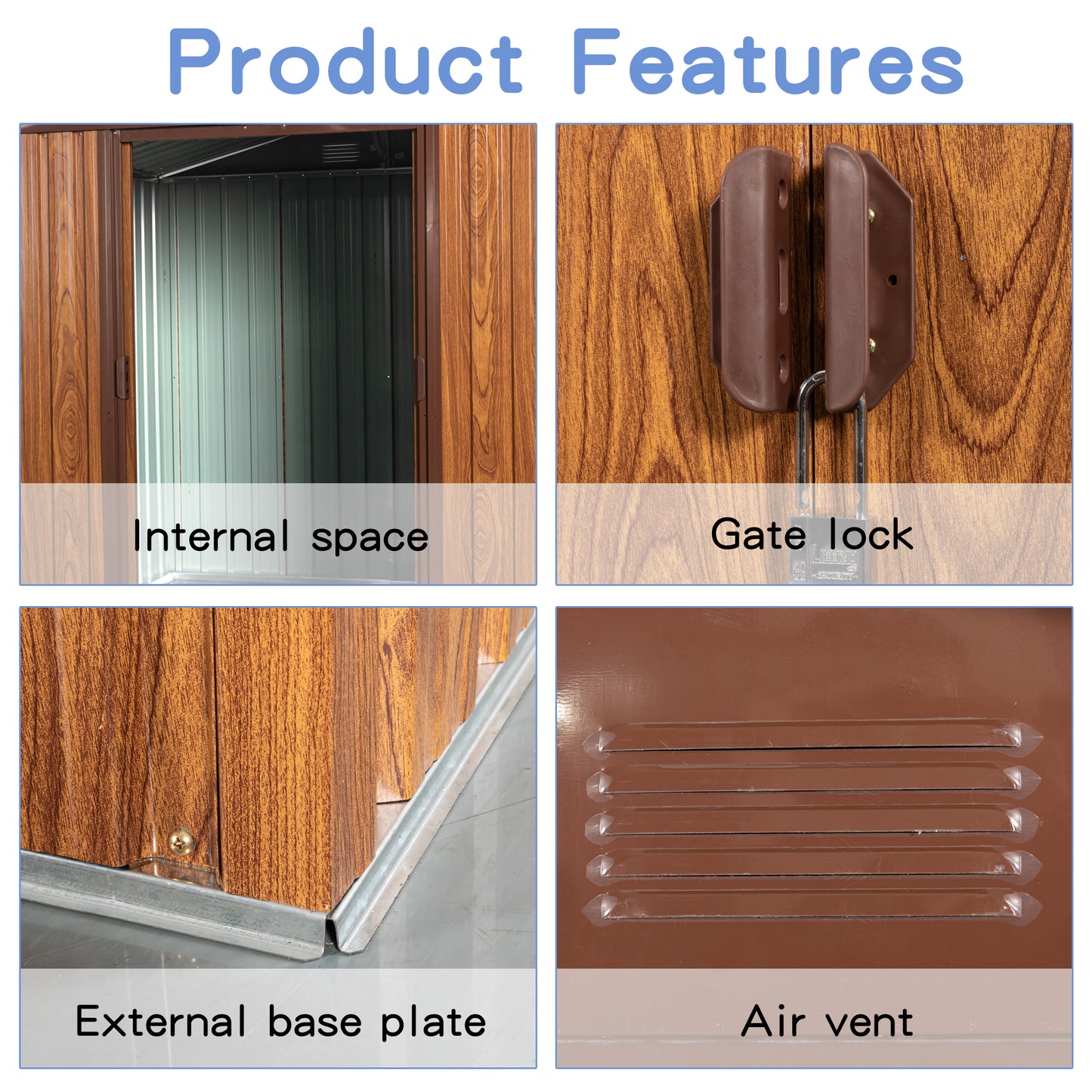 Calista Industrial Outdoor Metal Storage Shed