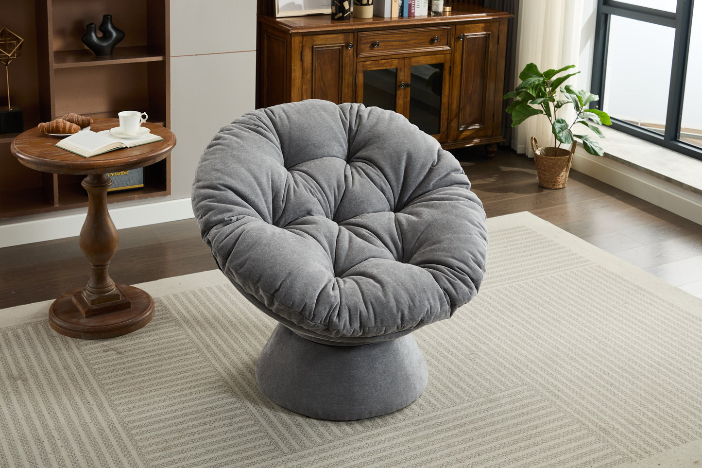 Oakridge Contemporary Velvet Swivel Accent Chair