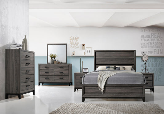 Marcel Contemporary Queen 5 Pc Wood Contemporary Bedroom Set