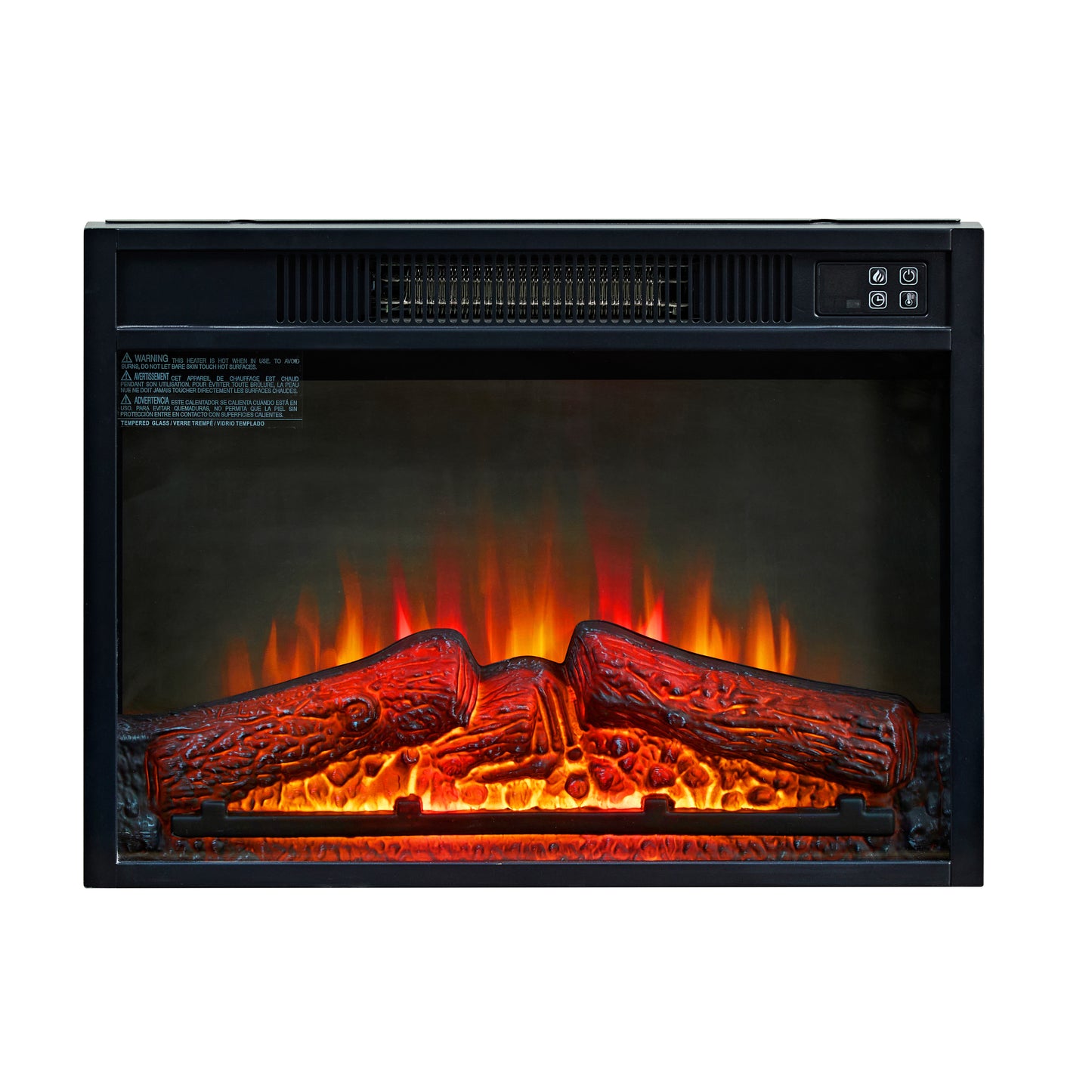 Marcel Industrial Velvet Electric Fireplace