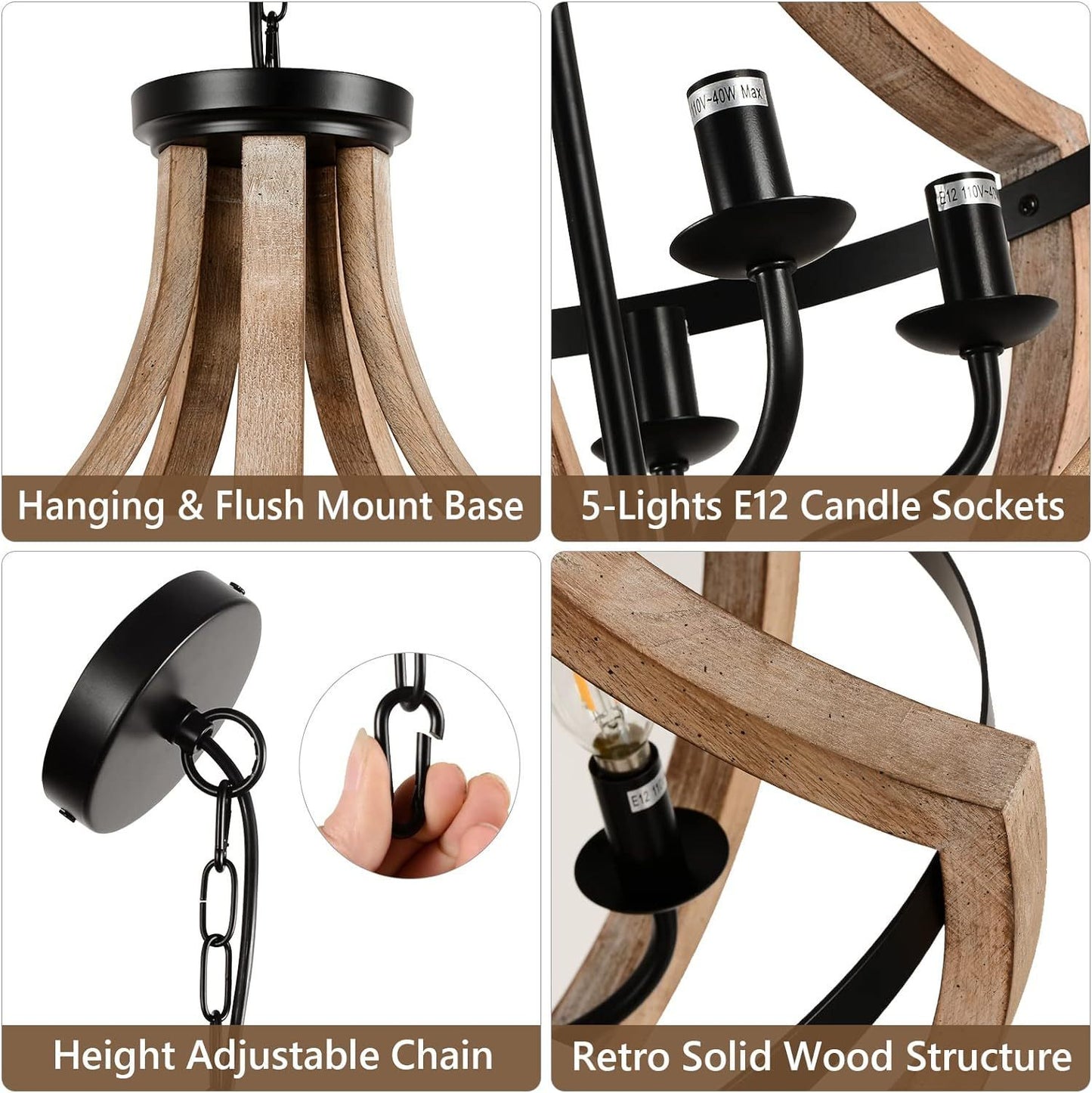 Ghivi Traditional Farmhouse Chandelier