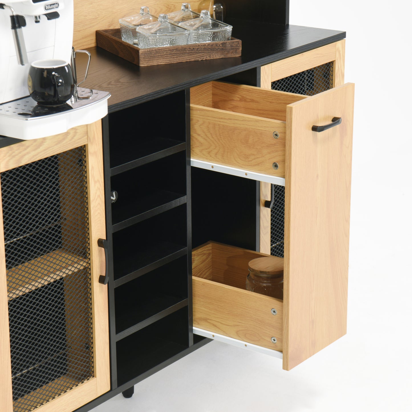 Somerset Modern Velvet Buffet Sideboard Cabinet